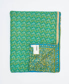 soft twin kantha blanket made from upcycled vintage cotton saris