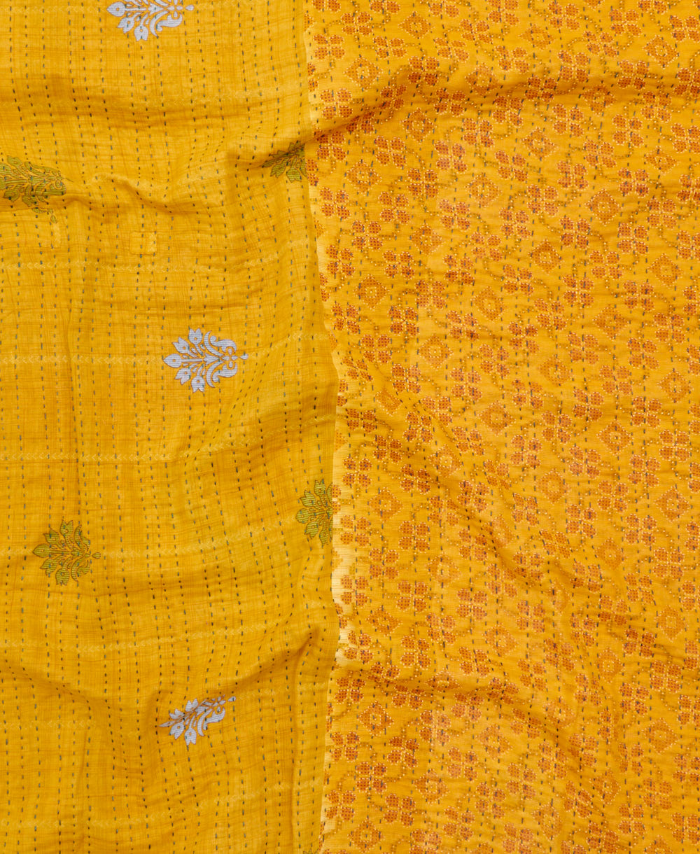 quilted throw in twin size handmade in India by Anchal artisans