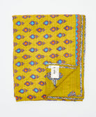 soft twin kantha blanket made from upcycled vintage cotton saris
