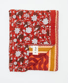 soft twin kantha blanket made from upcycled vintage cotton saris
