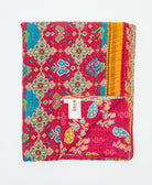 soft twin kantha blanket made from upcycled vintage cotton saris