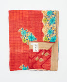 soft twin kantha blanket made from upcycled vintage cotton saris