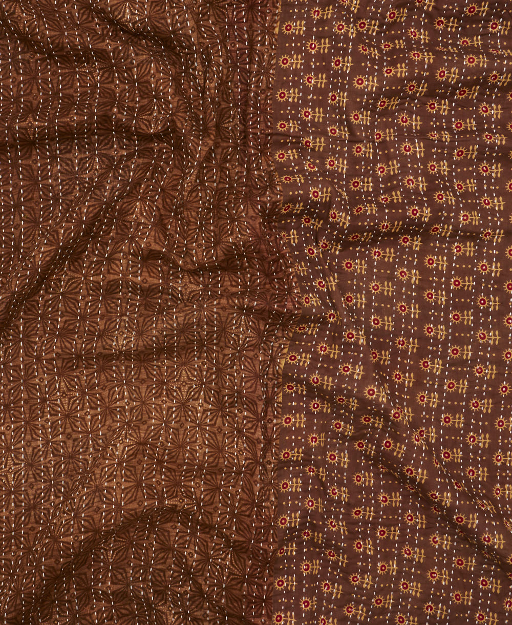 quilted throw in twin size handmade in India by Anchal artisans