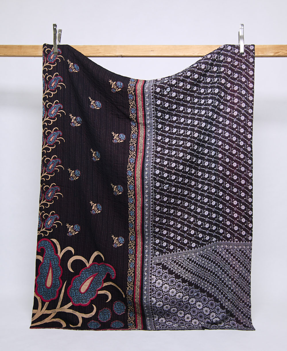 twin kantha quilt handmade in India