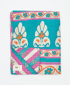 quilted throw in twin size handmade in India by Anchal artisans