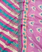 soft twin kantha blanket made from upcycled vintage cotton saris