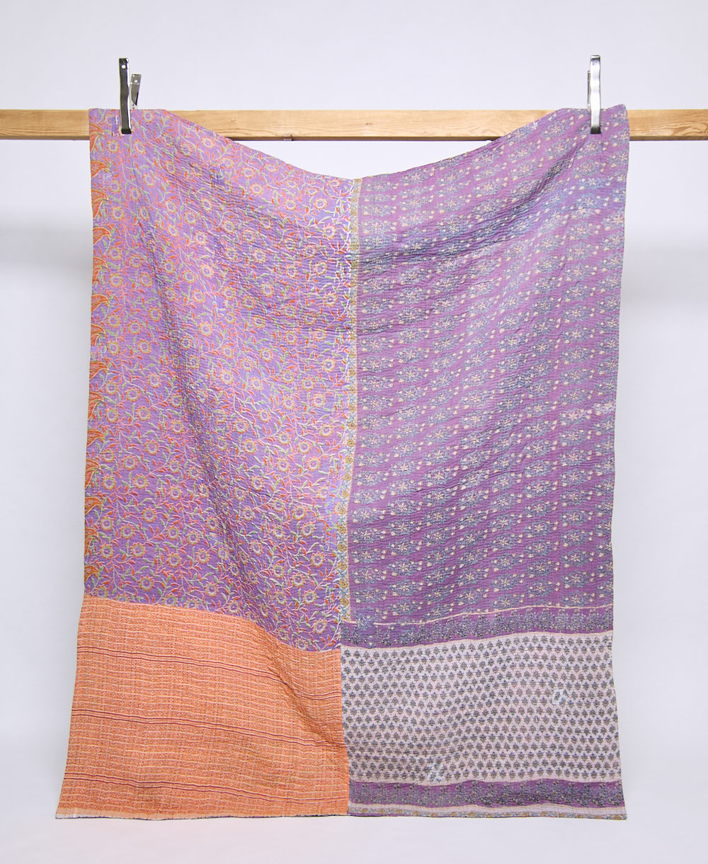 twin kantha quilt handmade in India