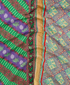 soft twin kantha blanket made from upcycled vintage cotton saris