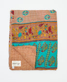 quilted throw in twin size handmade in India by Anchal artisans