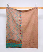 twin kantha quilt handmade in India
