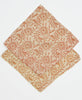 embroidered bandana scarf in a one-of-a-kind orange floral pattern

