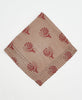 red geometric print cotton bandana scarf handmade in India
