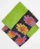 embroidered bandana scarf in a one-of-a-kind bright floral pattern