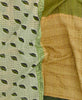 King kantha quilt with reversible forest green pattern
