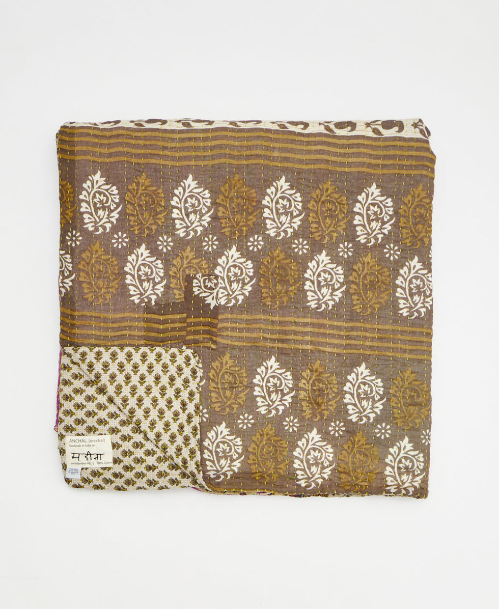 Queen Size Quilt Handmade Artisan Crafted Anchal Project