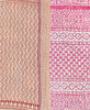 Pink paisley Kantha quilt throw made of recycled vintage saris