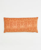 orange artisan made lumbar pillow hand crafted