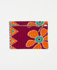 One-of-a-kind red floral vintage kantha pouch clutch