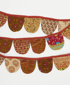 reusable party decor fabric garland made from rust & tan geometric upcycled saris