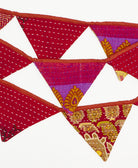 handmade red tarditional  triangle fabric garland 
