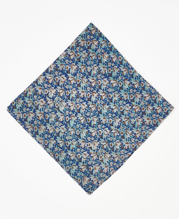 vintage silk scarf featuring a classic floral pattern created using sustainably sourced saris
