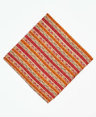 vintage silk scarf featuring a contrasting stripe pattern created using sustainably sourced saris