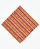 vintage silk scarf featuring a contrasting stripe pattern created using sustainably sourced saris