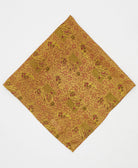 vintage silk scarf featuring an orange geometric pattern  created using sustainably sourced saris