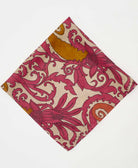 vintage silk scarf featuring a pink oversized floral created using sustainably sourced saris