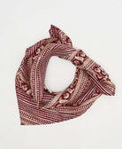 vintage burgundy paisley silk scarf handmade by women artisans using upcycled saris