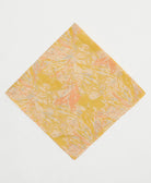 vintage silk scarf featuring yellow & peach abstract created using sustainably sourced saris
