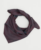 dark purple subtle floral vintage silk scarf handmade from upcycled saris in India by women artisans