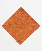 vintage silk scarf featuring an orange & hot pink abstract pattern created using sustainably sourced saris