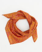 orange & hot pink vintage silk scarf handmade from upcycled saris in India by women artisans