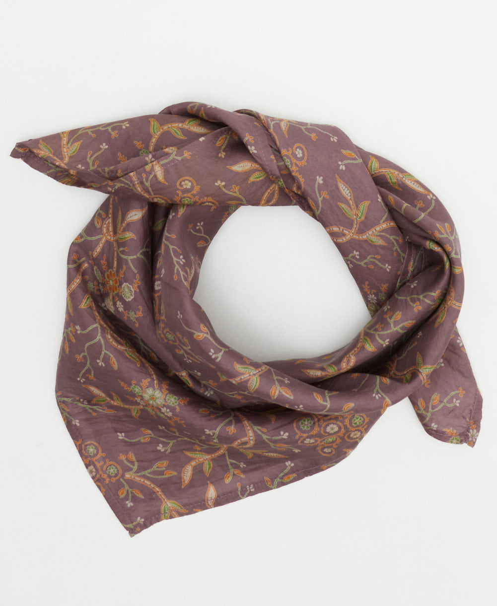 vintage silk scarf handmade from upcycled saris in India by women artisans