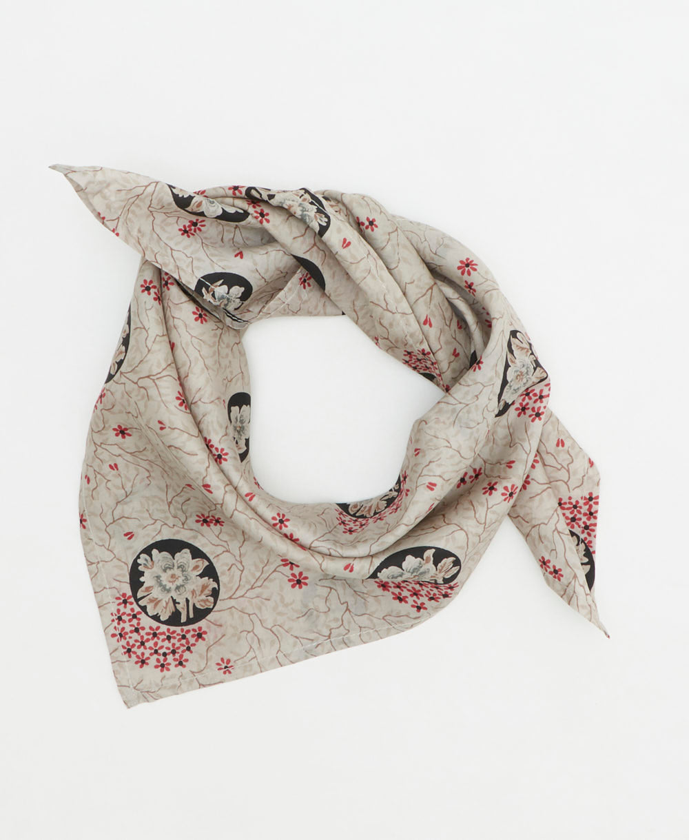 vintage silk scarf handmade from upcycled saris in India by women artisans