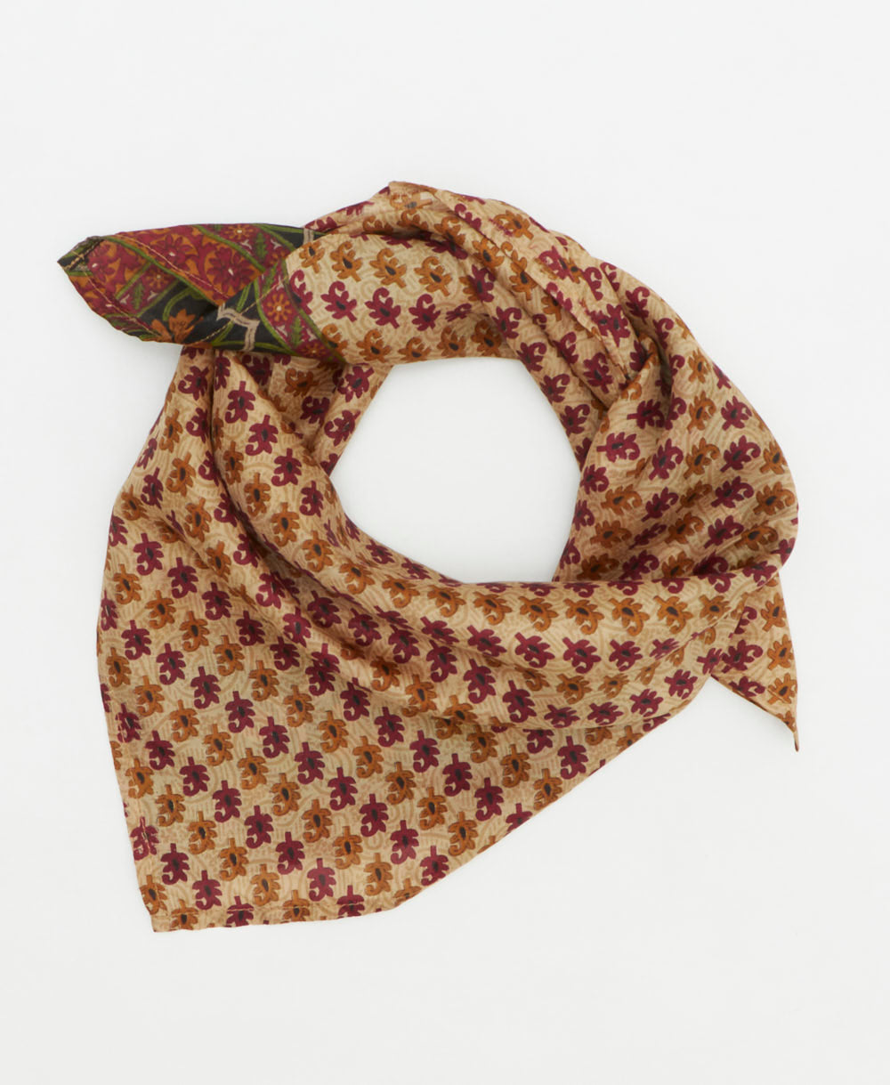 vintage silk scarf handmade from upcycled saris in India by women artisans