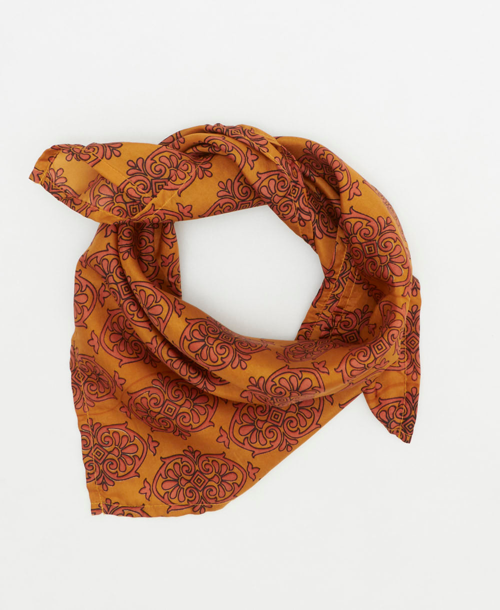 vintage silk scarf handmade from upcycled saris in India by women artisans