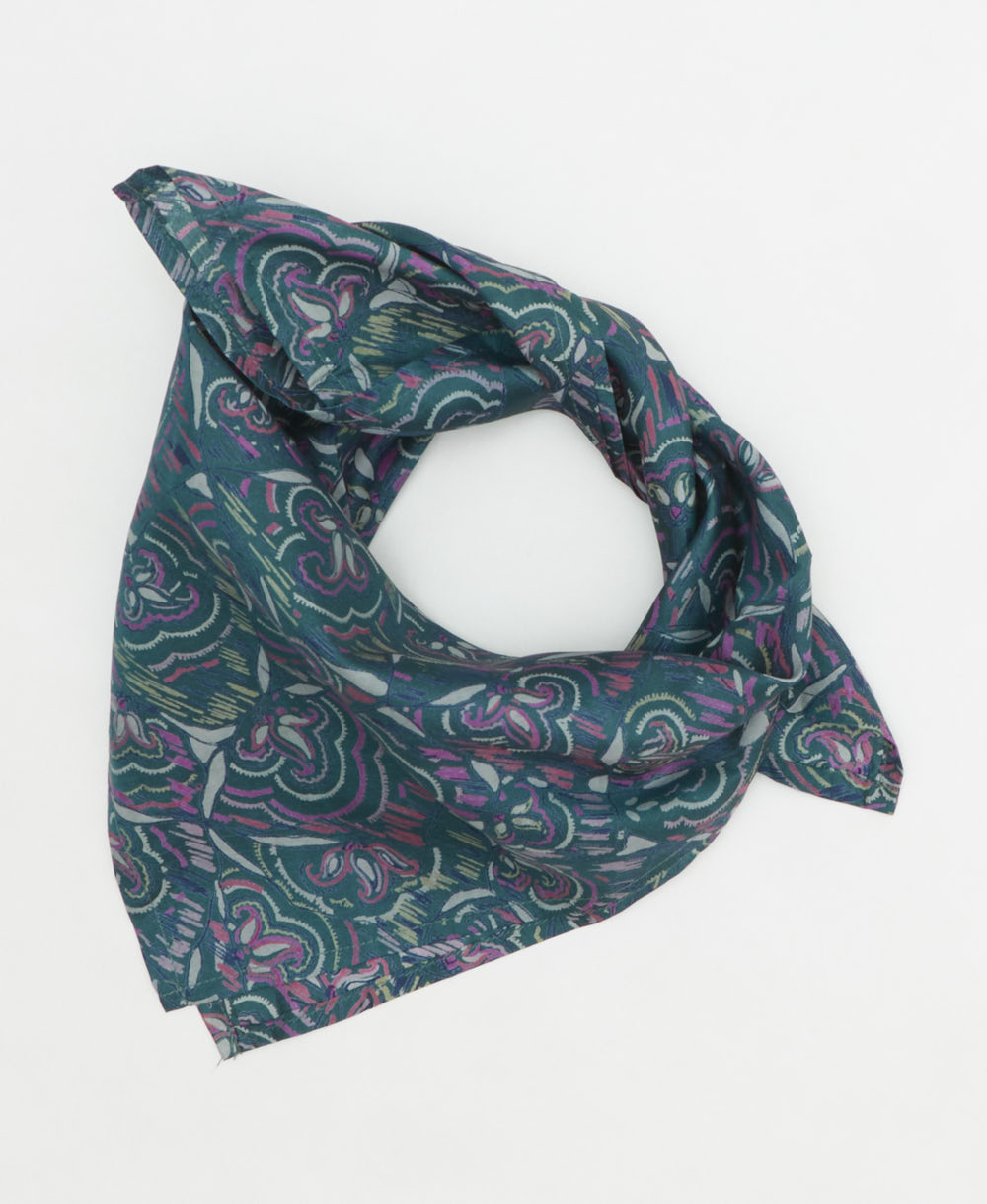 vintage silk scarf handmade from upcycled saris in India by women artisans