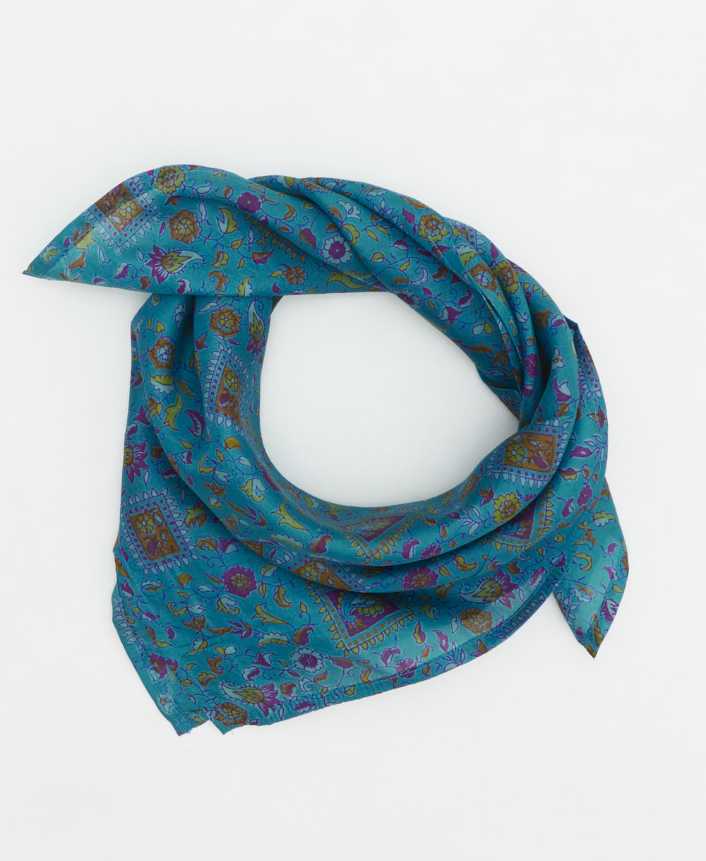 vintage silk scarf handmade from upcycled saris in India by women artisans