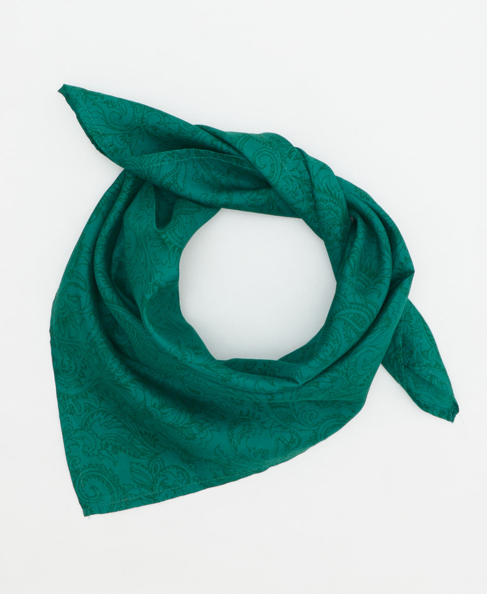 vintage silk scarf handmade from upcycled saris in India by women artisans