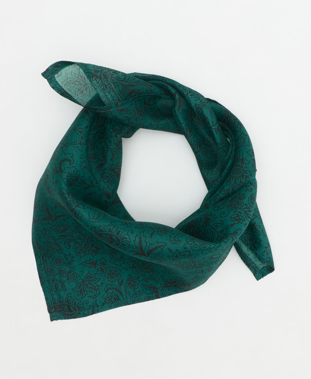 vintage silk scarf handmade from upcycled saris in India by women artisans