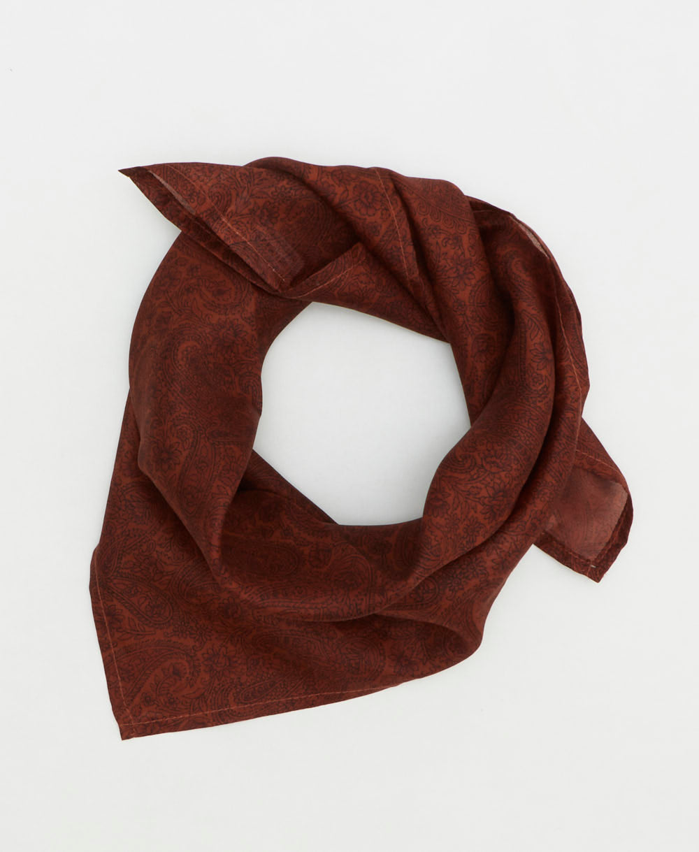 vintage silk scarf handmade from upcycled saris in India by women artisans