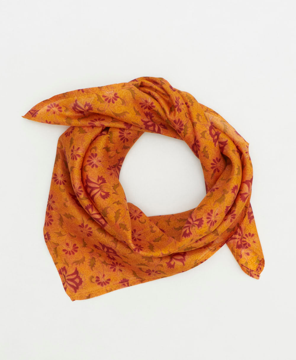 vintage silk scarf handmade from upcycled saris in India by women artisans