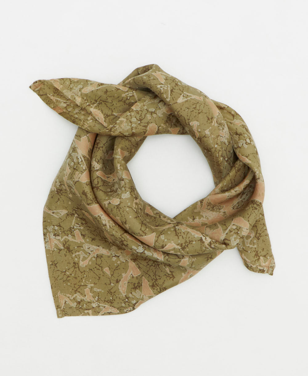 vintage silk scarf handmade from upcycled saris in India by women artisans