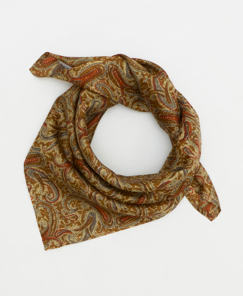 vintage silk scarf handmade from upcycled saris in India by women artisans