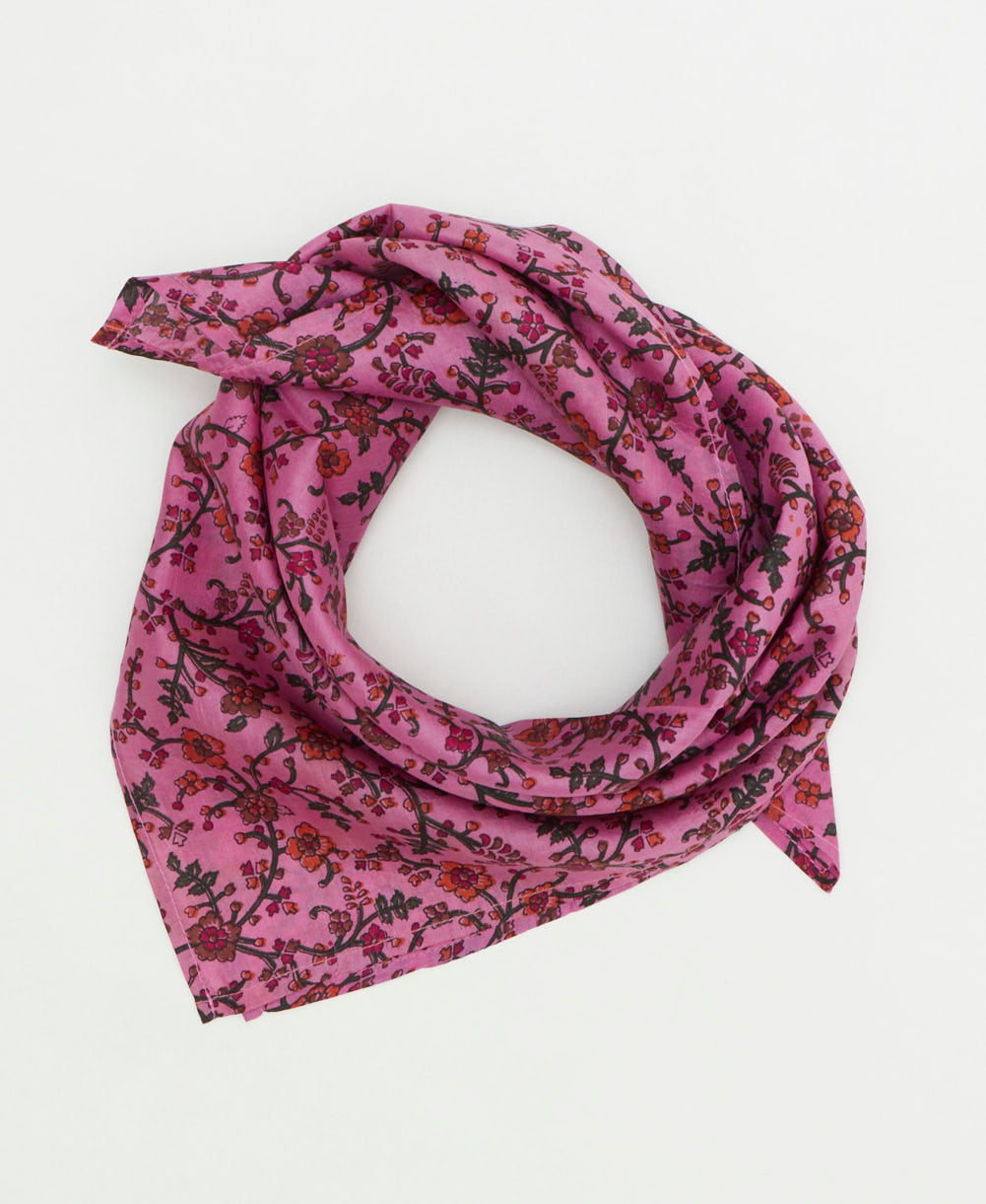 vintage silk scarf handmade from upcycled saris in India by women artisans