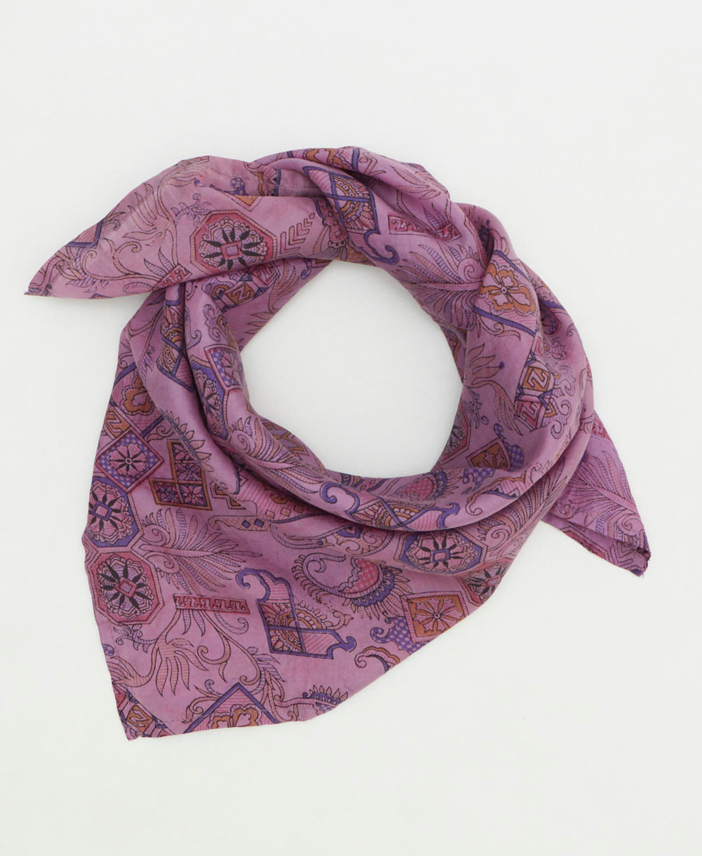 vintage silk scarf handmade from upcycled saris in India by women artisans