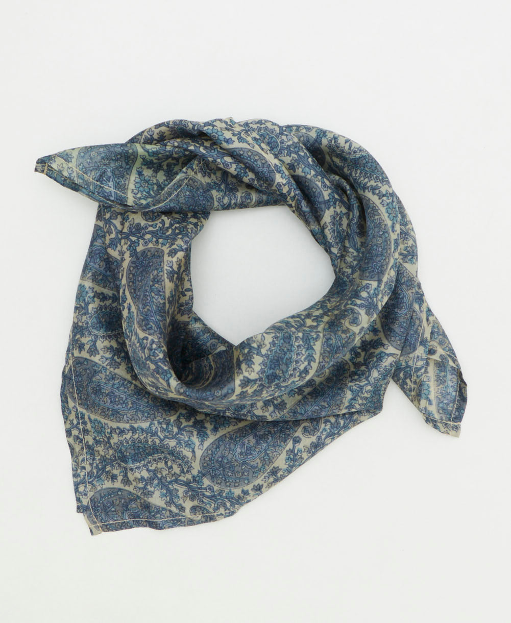 vintage silk scarf handmade from upcycled saris in India by women artisans