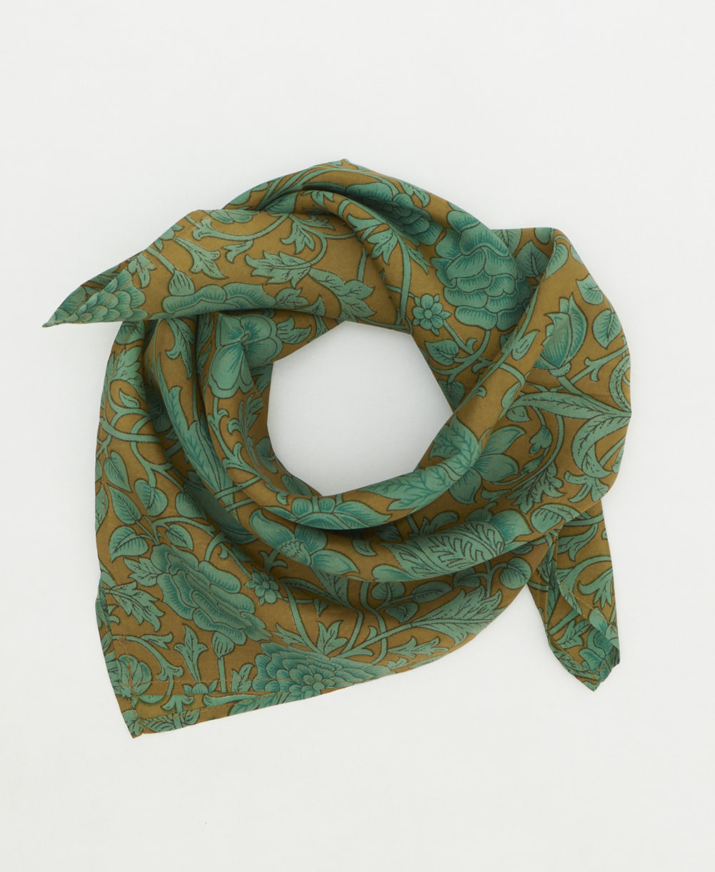 vintage silk scarf handmade from upcycled saris in India by women artisans